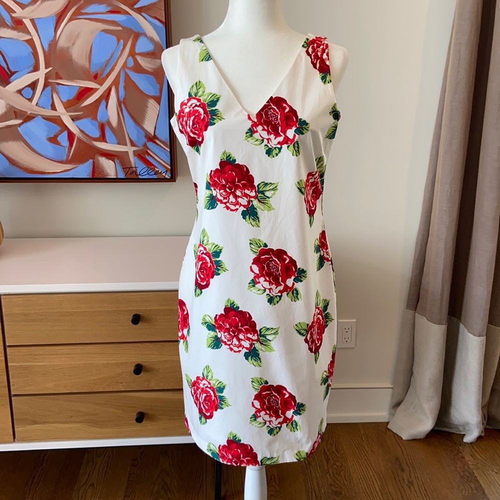 ❤️ Tommy Hilfiger Sz 8 White Cotton Sundress with Red